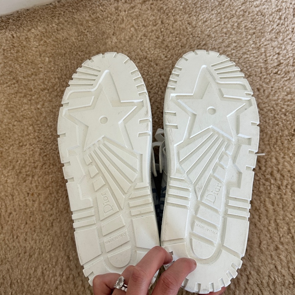 Christian Dior-ID Sneaker White and French Blue Technical Fabric Size 39 Womens - Picture 9 of 16